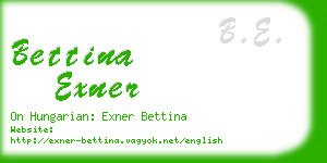 bettina exner business card